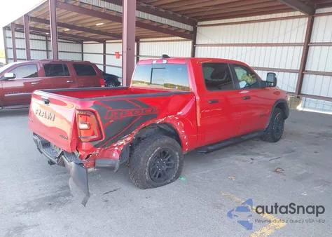 2025 Ram 1500 Rebel 4X4 5'7 Box из США, поврежденный, VIN 1C6SRFLP0SN521615